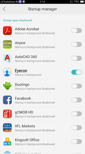 enable oppo auto start